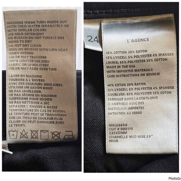 L'AGENCE Margot High-Rise Skinny Black Noir Jeans 24 - Picture 8 of 10